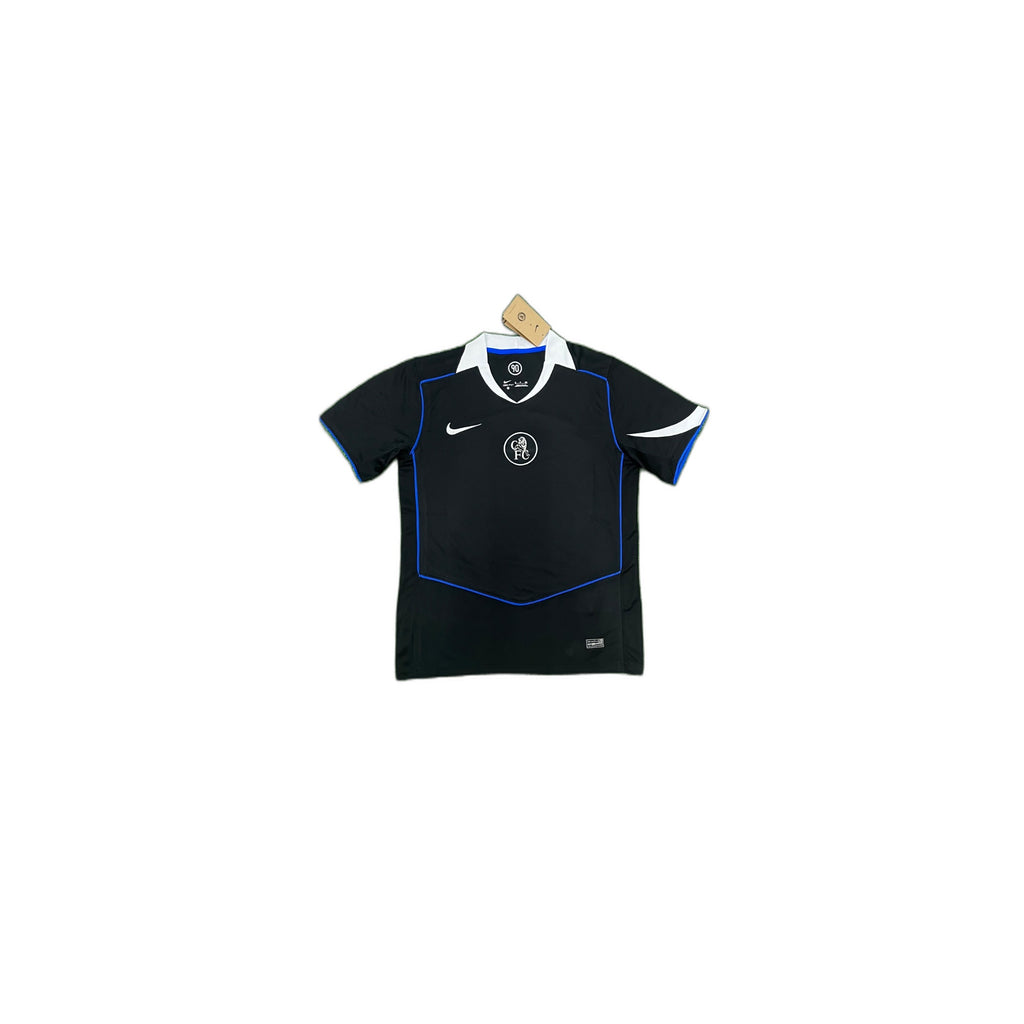 Chelsea Black Concept Shirt (Blue Piping)