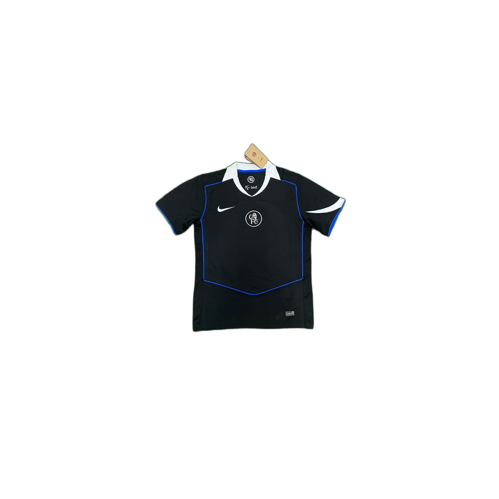 Chelsea Black Concept Shirt (Blue Piping)