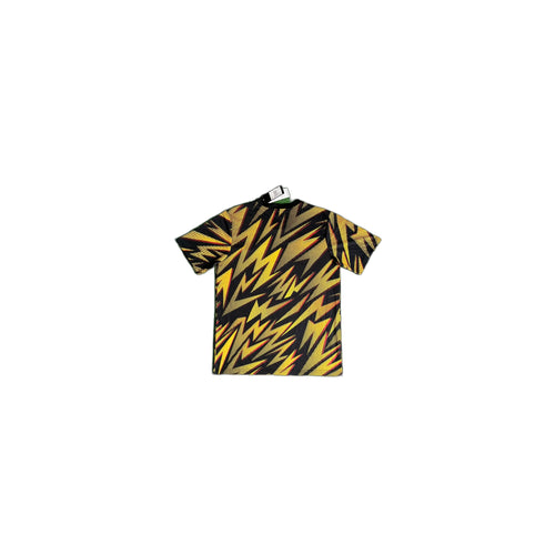 AS Roma pre match yellow and black lightning stripes jersey