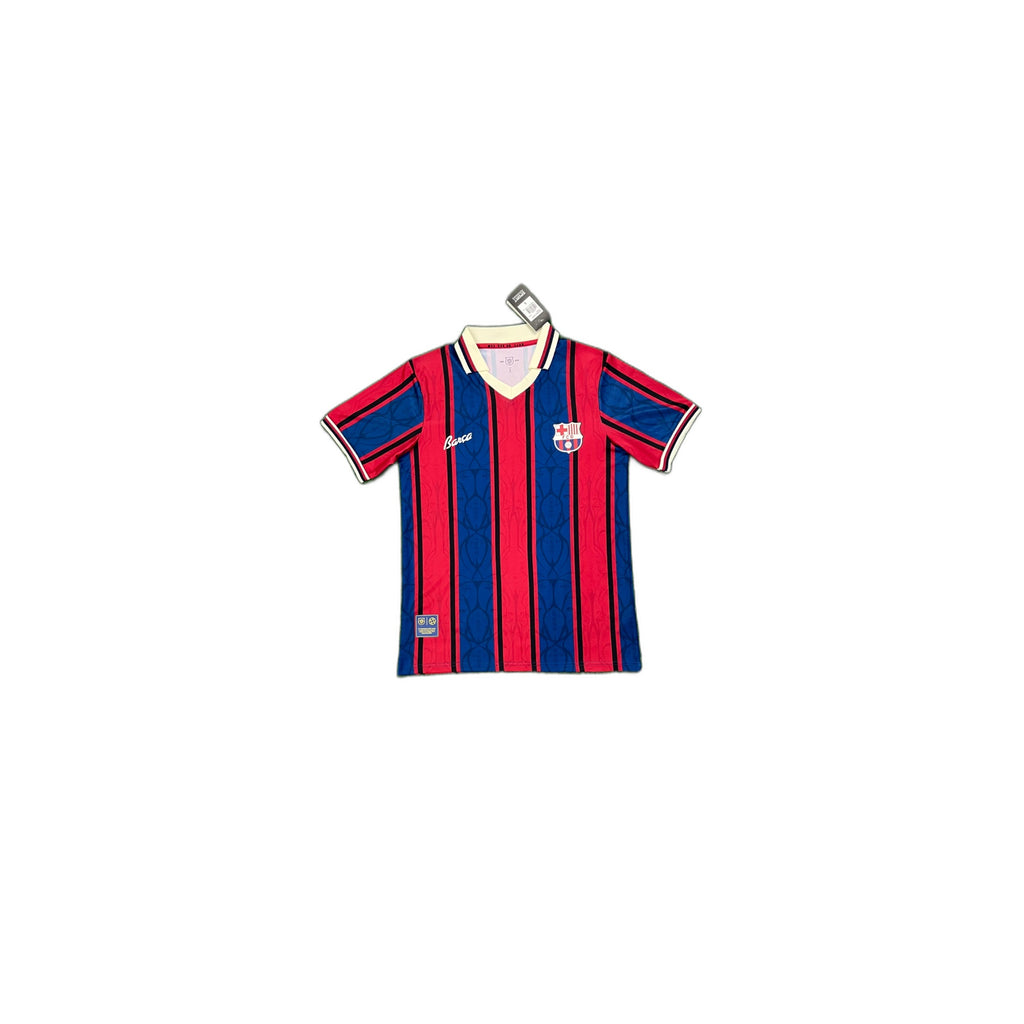 FC Barcelona – Retro Red/Blue Striped Shirt (concept)