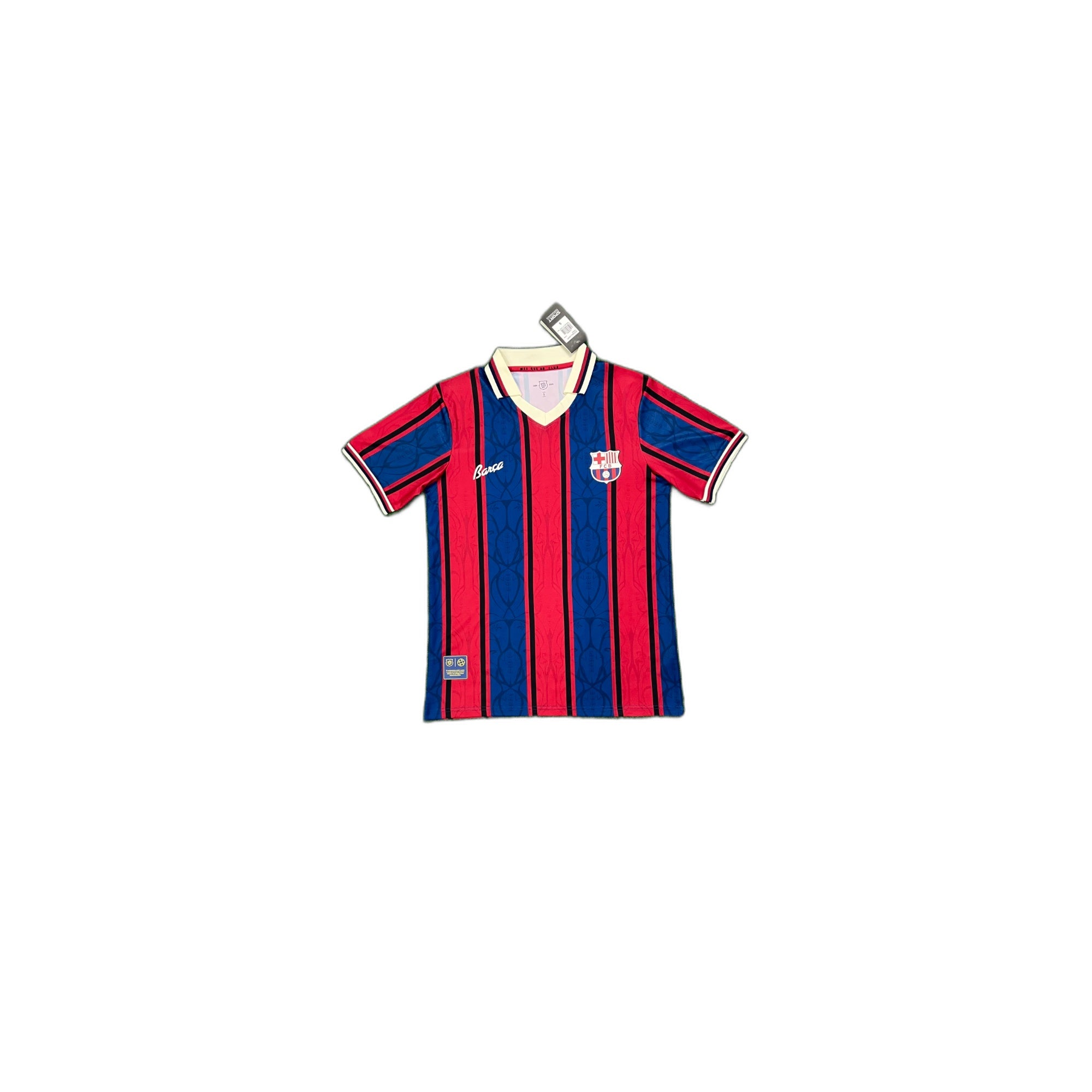 FC Barcelona – Retro Red/Blue Striped Shirt (concept)