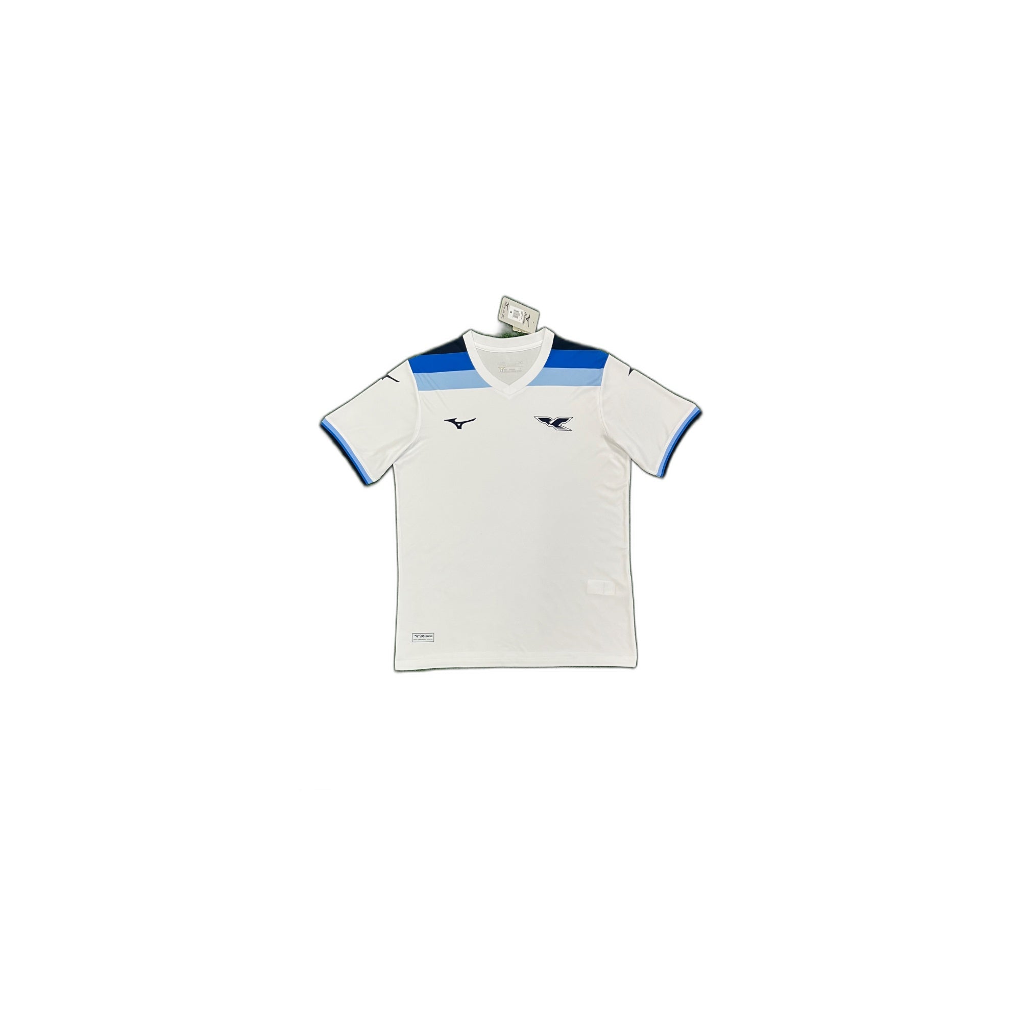 S.S. Lazio White 125th anniversary Shirt – Blue Trim
