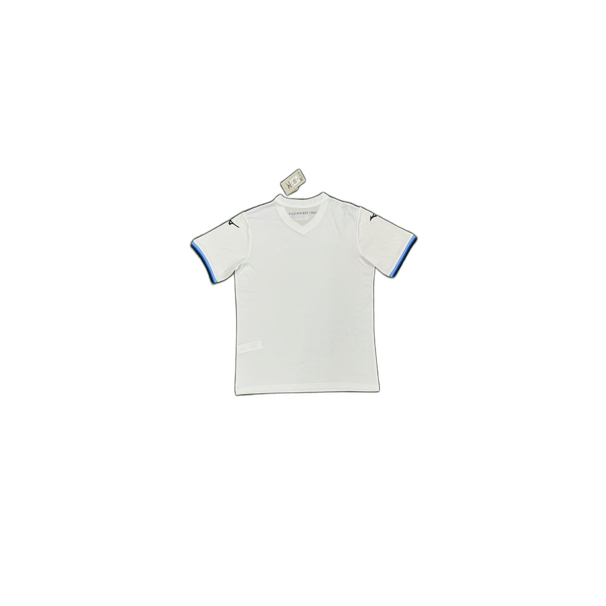 S.S. Lazio White 125th anniversary Shirt – Blue Trim