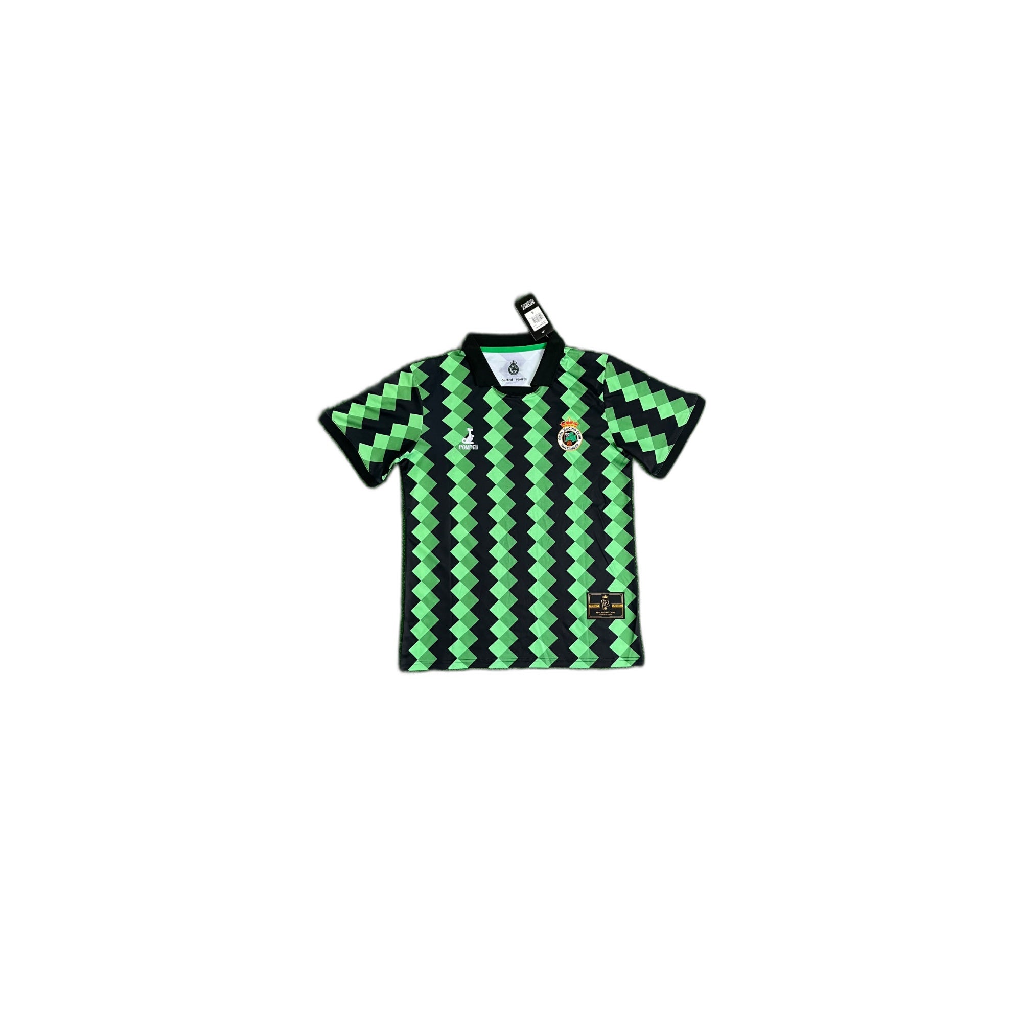 Real Racing Club Santander Green/Black Zigzag Shirt