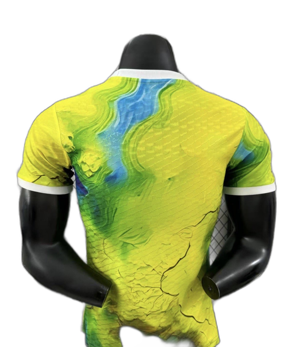 Real Madrid yellow and green special shirt