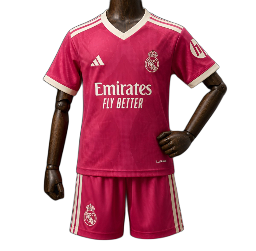 Real Madrid home shirt + shorts kids 26/27