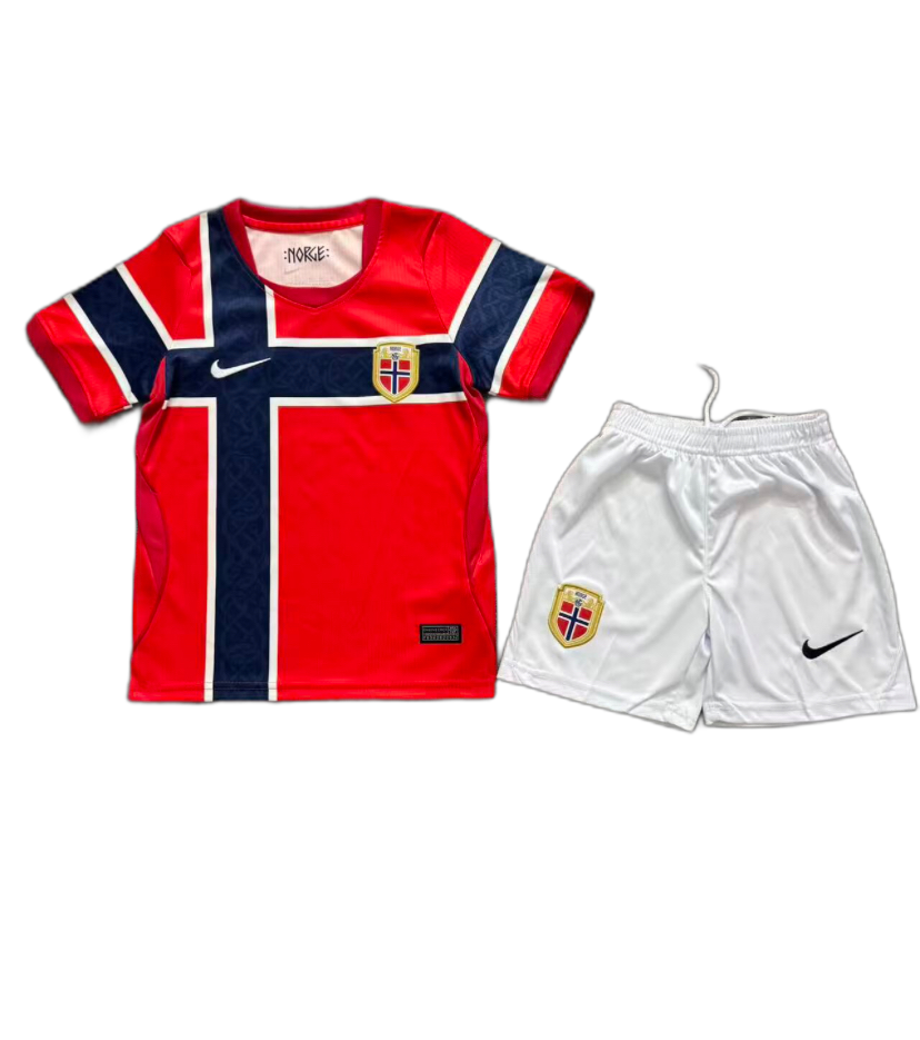 Norway Home Kids Shirt + Shorts 2026/2027