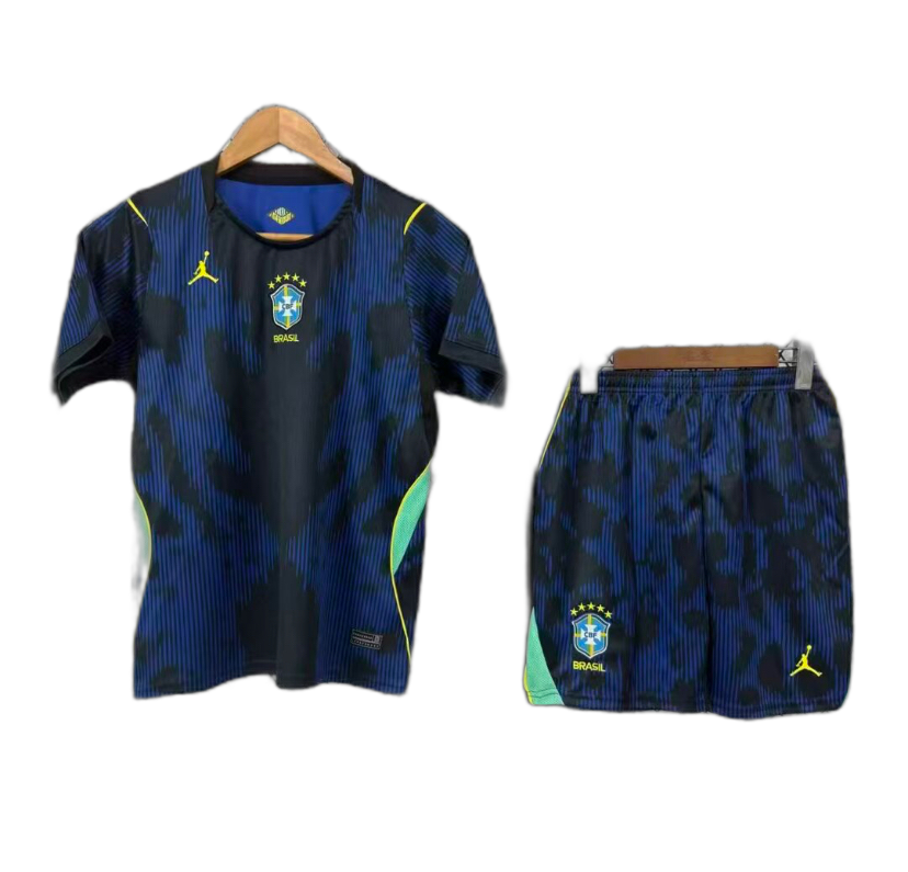 Brazil Away Kids Shirt + Shorts 2026/2027