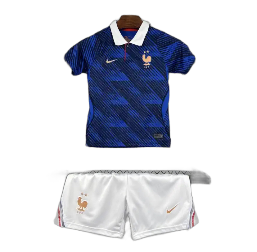 France Home Kids Shirt + Shorts 2026/2027