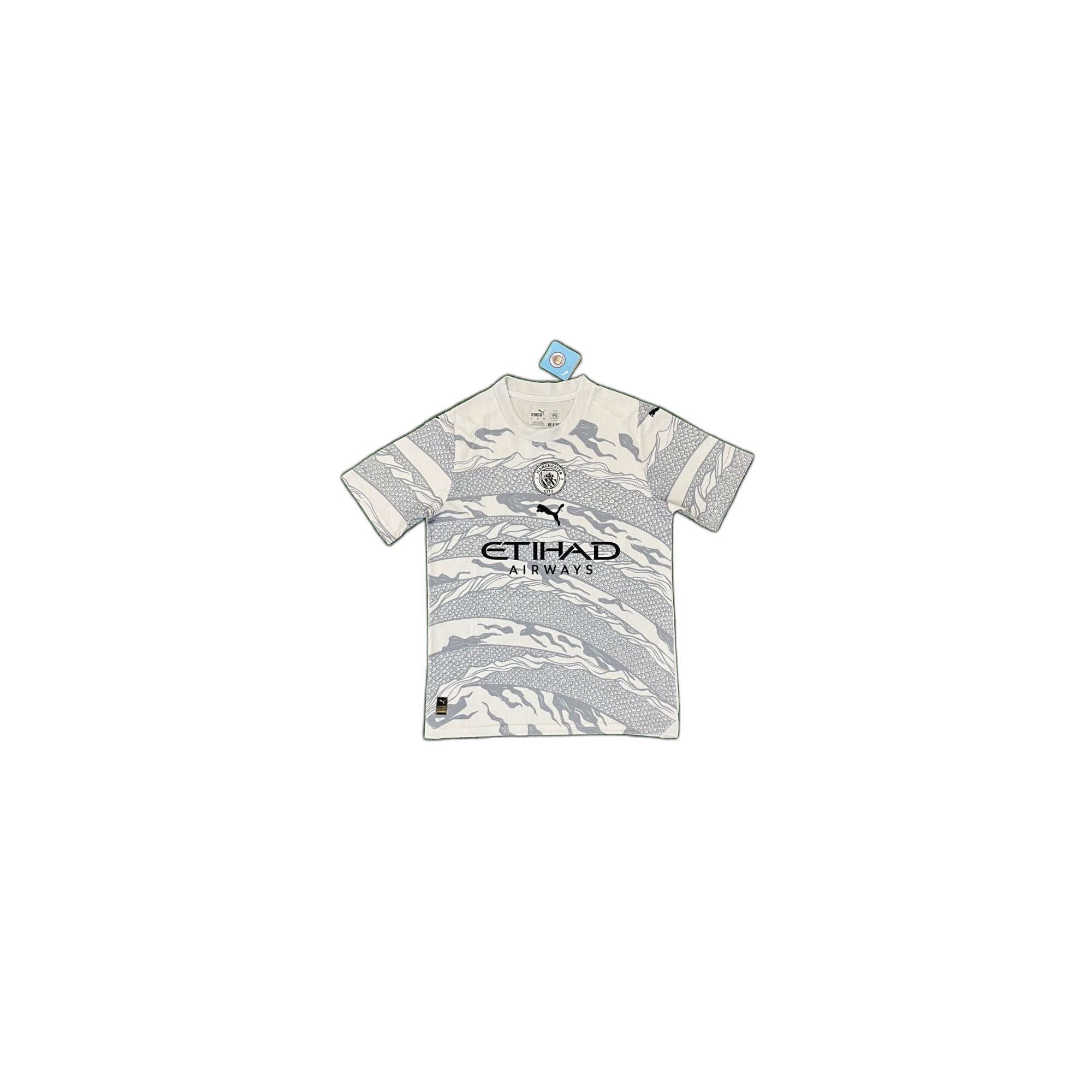 Manchester City White/Grey Pattern Shirt (Concept Kit)
